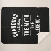 Opa The Man Myth Legend Sherpa Deken (Voorkant (horizontaal))