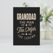 Opa the Man The Myth RSVP Kaartje (Staand voorkant)