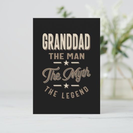 Opa the Man The Myth RSVP Kaartje (Staand voorkant)