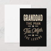 Opa the Man The Myth RSVP Kaartje (Voorkant / Achterkant)