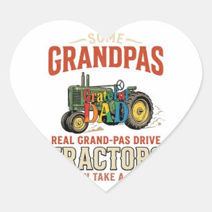 Opa Tractor Vintage Boerderij Slaap Shirt Ontwerp_ Hart Sticker