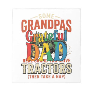 Opa Tractor Vintage Boerderij Slaap Shirt Ontwerp_ Notitieblok