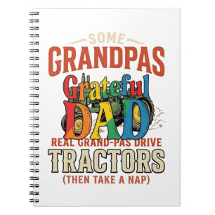 Opa Tractor Vintage Boerderij Slaap Shirt Ontwerp_ Notitieboek