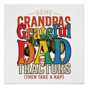 Opa Tractor Vintage Boerderij Slaap Shirt Ontwerp_ Perfect Poster