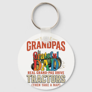 Opa Tractor Vintage Boerderij Slaap Shirt Ontwerp_ Sleutelhanger