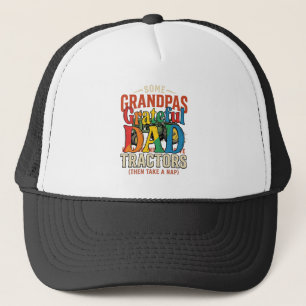 Opa Tractor Vintage Boerderij Slaap Shirt Ontwerp_ Trucker Pet