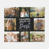 Opa U bent de beste moderne fotocollage Fleece Deken (Voorkant (Horizontaal))
