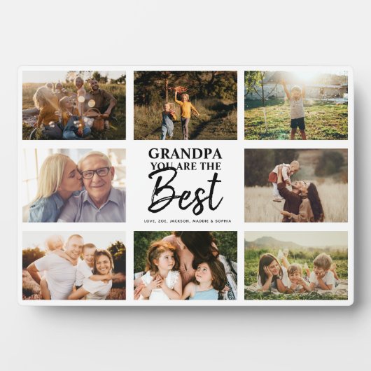 Opa U bent de beste moderne fotocollage Fotoplaat (voorkant)