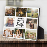 Opa U bent de beste moderne fotocollage Fotoplaat<br><div class="desc">Opa,  je bent de beste! Moderne fotocollage met ruimte voor acht familieafbeeldingen die trendy script-typografie omringen met uw gepersonaliseerde namen,  maakt een uniek cadeau voor uw hand!</div>