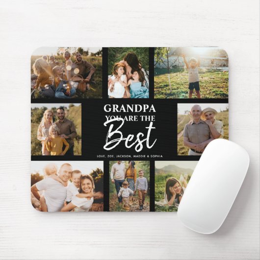 Opa U bent de beste moderne fotocollage Muismat (Met muis)