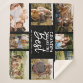 Opa U bent de beste moderne fotocollage Sherpa Deken (Voorkant)