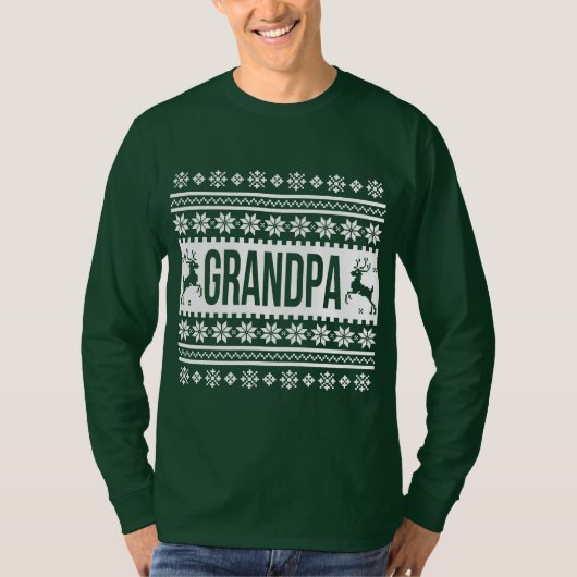 Opa Ugly KerstSweater T-shirt (Voorkant)