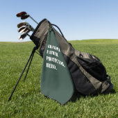 Opa Vader Beschermer Held Tekst Vaderdag Golfhanddoek (Groen)