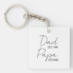 Opa & Vader EST Persoonlijk   Nieuw Opa Cadeau Sleutelhanger