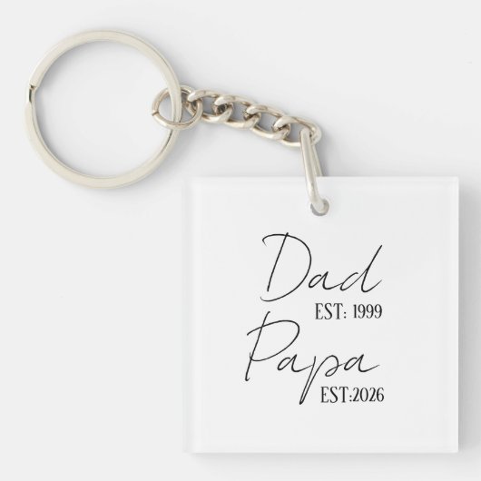 Opa & Vader EST Persoonlijk | Nieuw Opa Cadeau Sleutelhanger (voorkant)