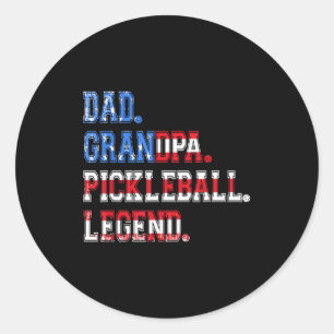 Opa vader pickleball legende speler grappige pickl ronde sticker