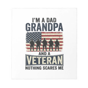 Opa Vader Veteraan Patriottisch Vintage Shirt Ontw Notitieblok
