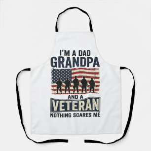 Opa Vader Veteraan Patriottisch Vintage Shirt Ontw Schort