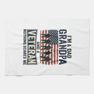 Opa Vader Veteraan Patriottisch Vintage T-shirt On Theedoek