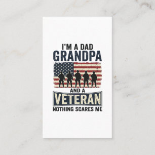 Opa Vader Veteraan Patriottisch Vintage T-shirt On Visitekaartje