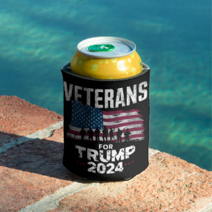 Opa Vader Veteranen Voor Trump 2024 Amerikaanse Vl Blikjeskoeler