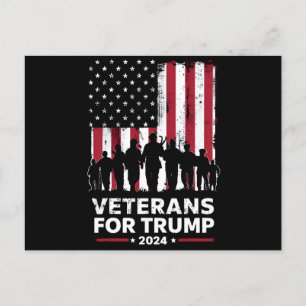 Opa Vader Veteranen Voor Trump 2024 Amerikaanse Vl Briefkaart