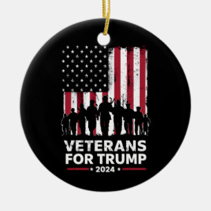 Opa Vader Veteranen Voor Trump 2024 Amerikaanse Vl Keramisch Ornament