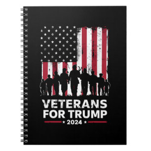 Opa Vader Veteranen Voor Trump 2024 Amerikaanse Vl Notitieboek