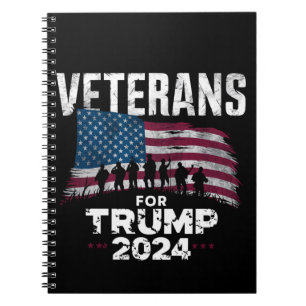Opa Vader Veteranen Voor Trump 2024 Amerikaanse Vl Notitieboek