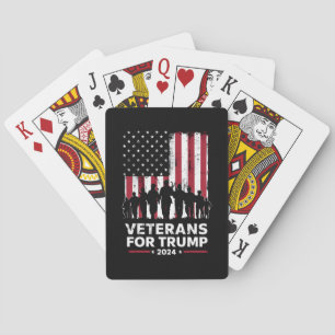 Opa Vader Veteranen Voor Trump 2024 Amerikaanse Vl Pokerkaarten