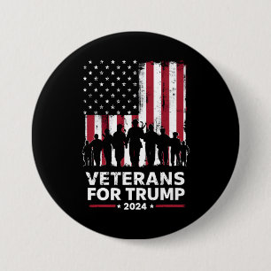 Opa Vader Veteranen Voor Trump 2024 Amerikaanse Vl Ronde Button 7,6 Cm
