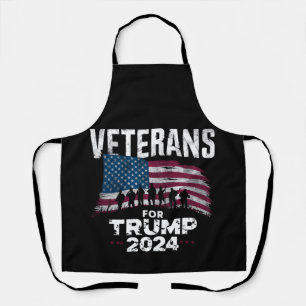 Opa Vader Veteranen Voor Trump 2024 Amerikaanse Vl Schort