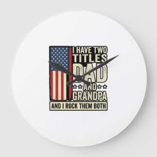 Opa Vader Vintage Patriottische Familie T-shirt On Grote Klok