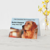 Opa Vaderdag Golden Retriever Kaart (Gele Bloem)