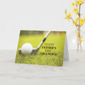 Opa, Vaderdag Golf Ball in Grass Kaart (Gele Bloem)