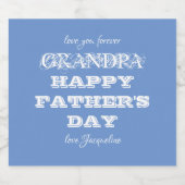 Opa Vaderdag Grootvader Custom Modern Bier Etiket (Enkel label)