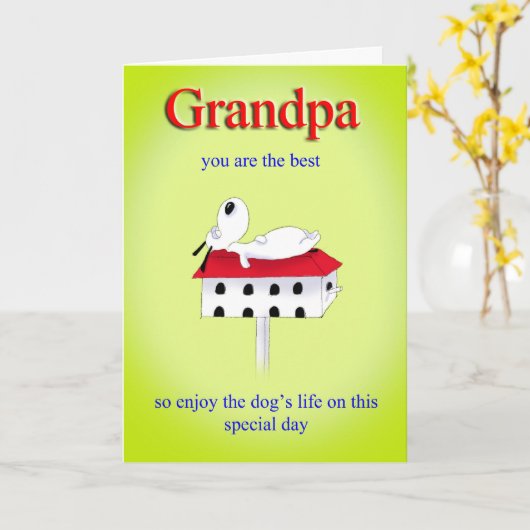 opa vaderdag kaart (Gele Bloem)