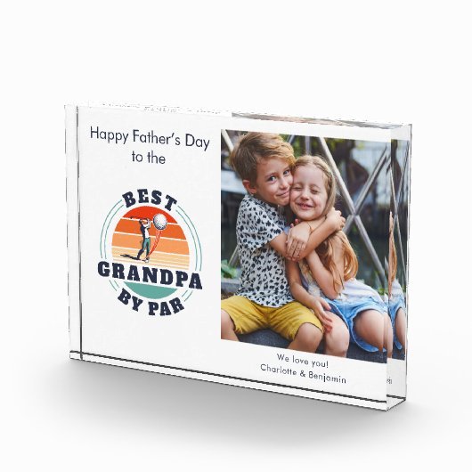 Opa Vaderdag Kinder Foto Retro Golf Gag (Rechts)