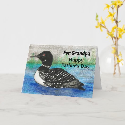 Opa Vaderdag Loon Schildering Aquarel Kaart (Gele Bloem)