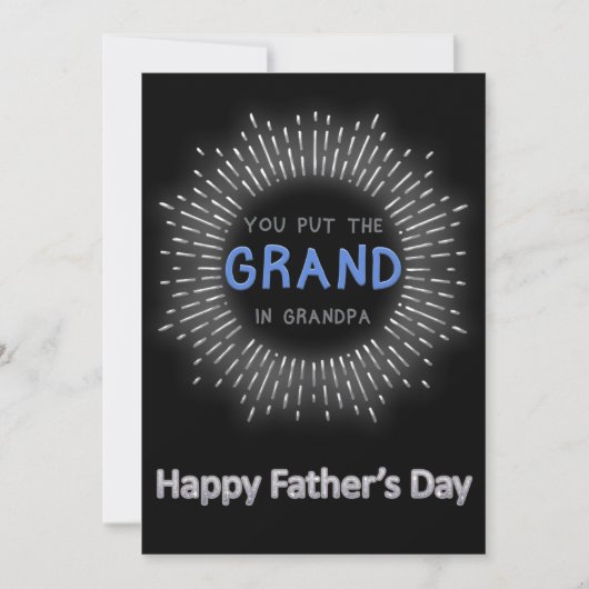 Opa Vaderdag Plat Kerstkaart (Voorkant)