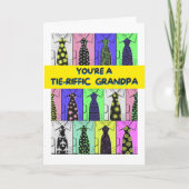 Opa Vaderdag Stropdas-verharde Shirten en Stropdas Kaart (Voorkant)