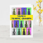 Opa Vaderdag Stropdas-verharde Shirten en Stropdas Kaart (Gele Bloem)