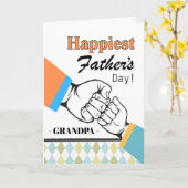 Opa Vaderdag vuist hobbel Inspirerend Kaart (Gele Bloem)