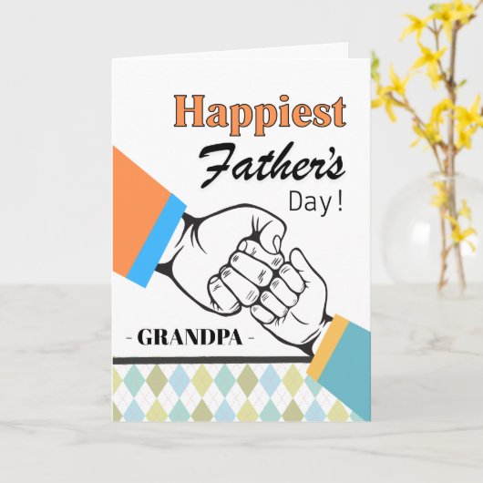 Opa Vaderdag vuist hobbel Inspirerend Kaart (Gele Bloem)