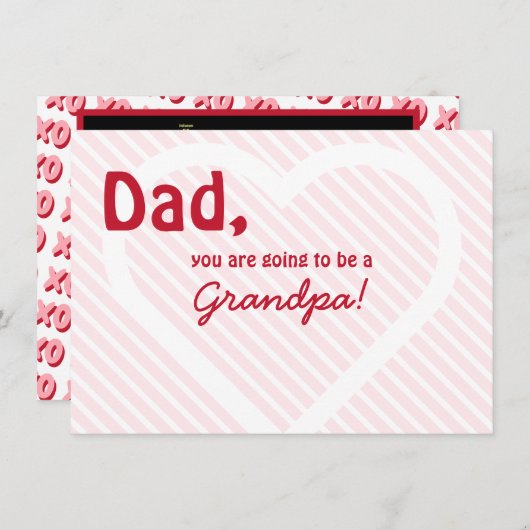 Opa Valentijns Ultrasound Zwangerschap Aankondiging (Voorkant / Achterkant)