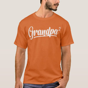 Opa van 2wo kwadraat 2 kleinkinderen Zwangerschaps T-shirt