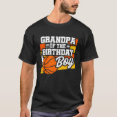 Opa van Birthday Boy Basketball Grootvader T-shirt (Voorkant)