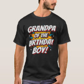 Opa van Birthday Boy Superheld Comics Comic T-shirt (Voorkant)