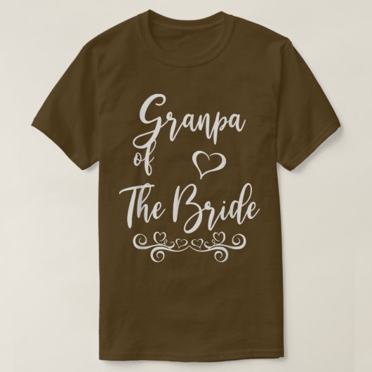 Opa van bruid en bruidegom trouwende passend t-shirt (Design voorkant)