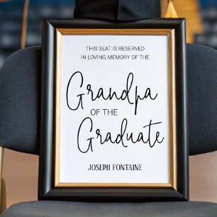 Opa van de Afstuderen Memorial Reserved Seat Poster